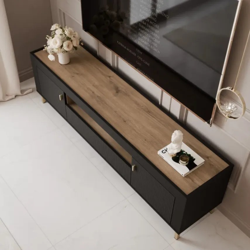TV stolík BOXTON čierna