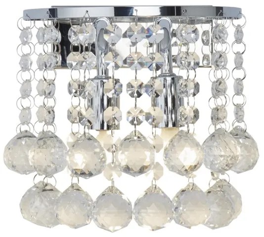 Searchlight 2402-2CC - Krištáľové nástenné svietidlo HANNA 2xG9/33W/230V