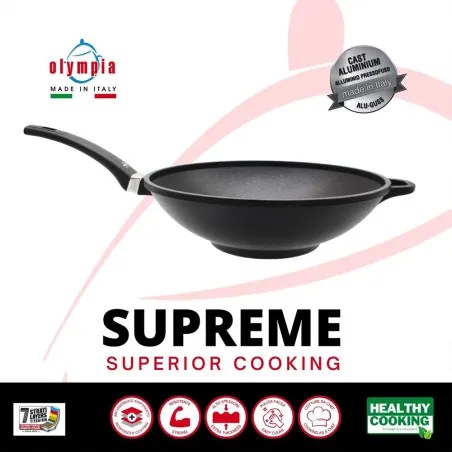 Pánev WOK SUPREME Line Ø 32 cm z litého hliníku s titanovým povrchem