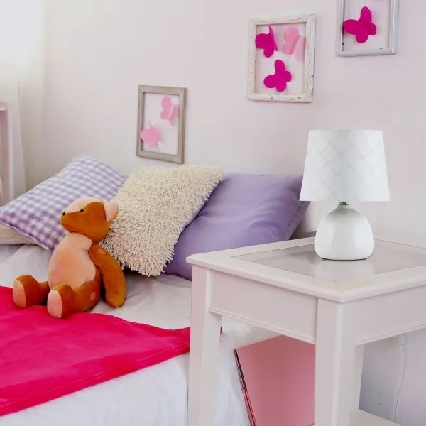 Rabalux 4379 - Stolná lampa ELLIE E14/40W biela