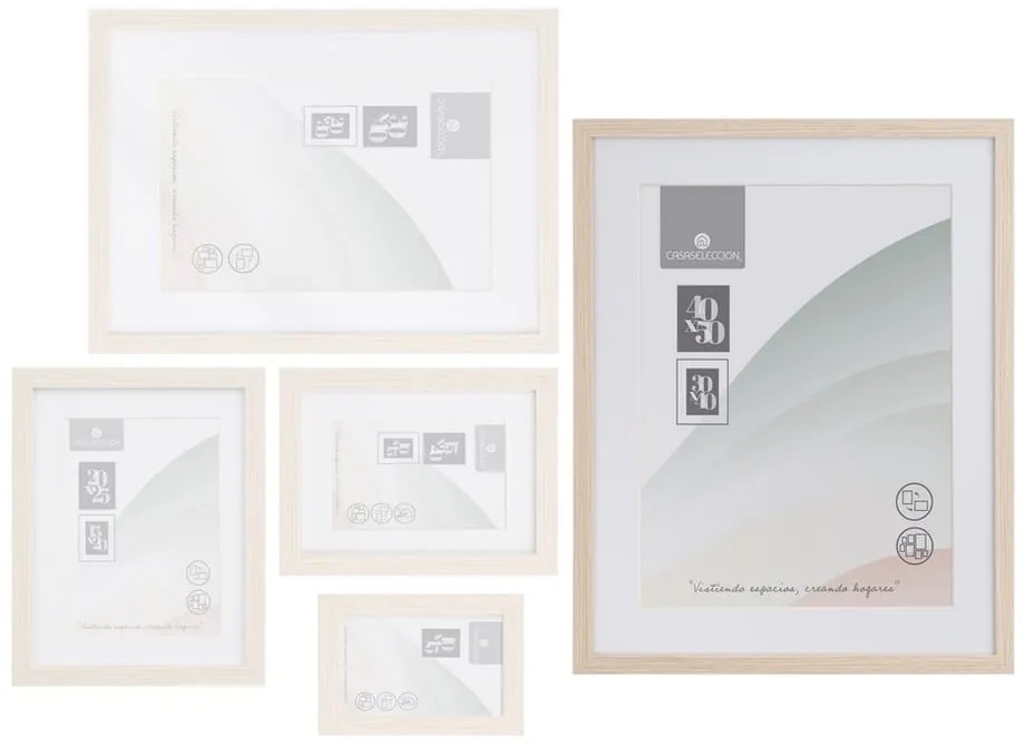 Rámček na stenu v prírodnej farbe 42x52 cm Sencillo – Casa Selección