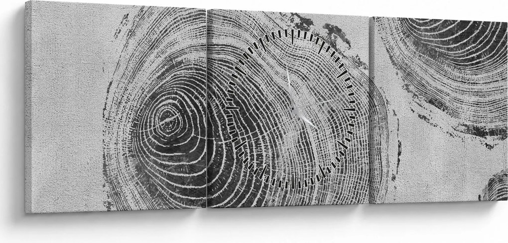 Obraz - Motív stromu (s hodinami) (90x30 cm)