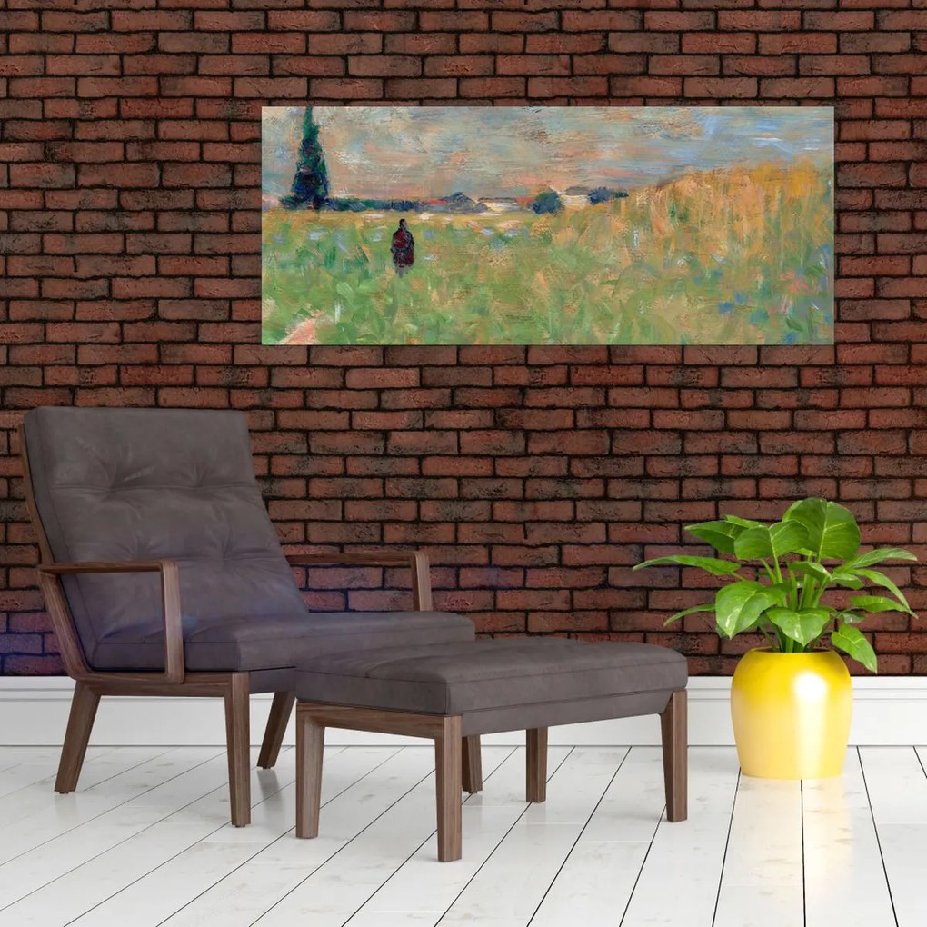 Obraz - Georges Seurat, A Summer Landscape, reprodukcia (120x50 cm)