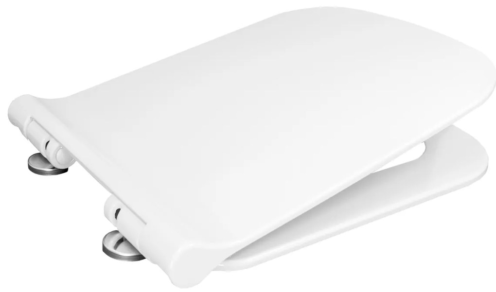 Gamma Viana, toaletné WC sedátko 418(467)x444mm z duroplastu s pomalým zatváraním, biela, ERG-GAM-D6