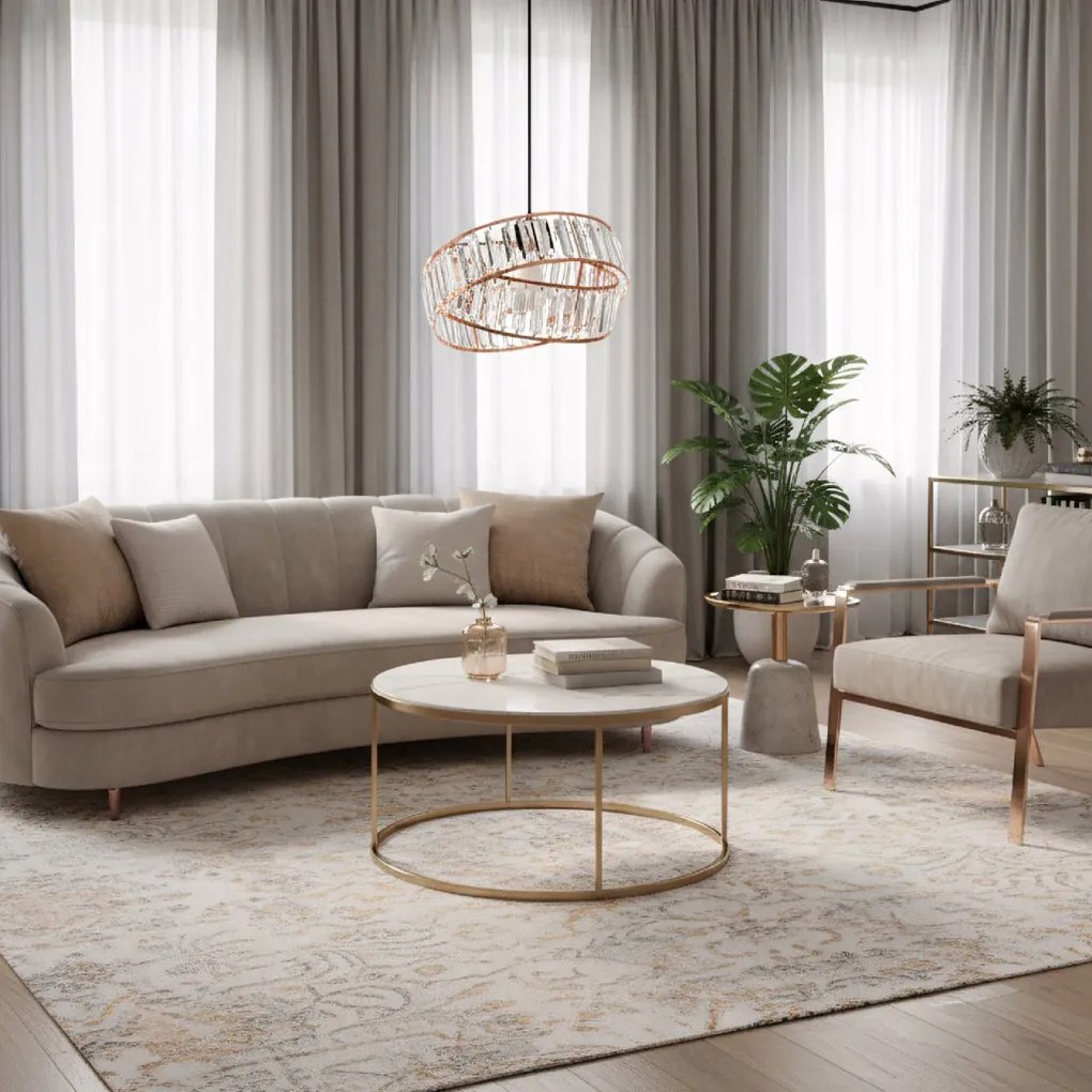 Toolight Toolight, závesné svietidlo 1xE27 APP1105-1CP, ružové zlato, OSW-06329