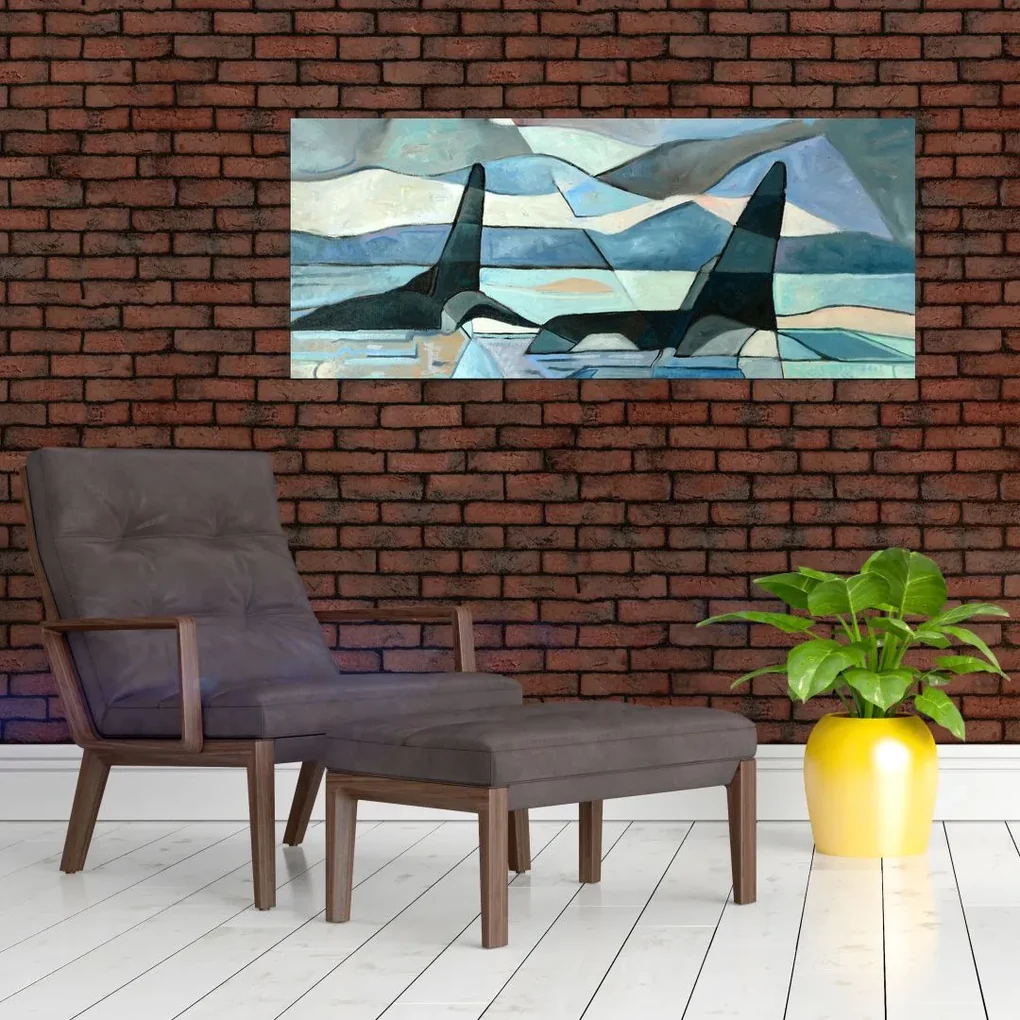 Obraz - Kosatky (120x50 cm)