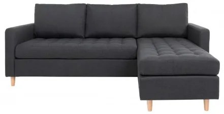 Rohová pohovka FIRENZE 219 cm polyester, tmavě šedý House Nordic 1301501