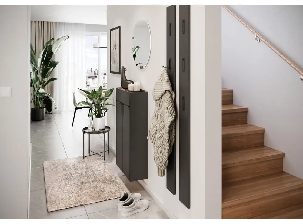 Antracitová skrinka 56x97x22 cm Ameca – Germania