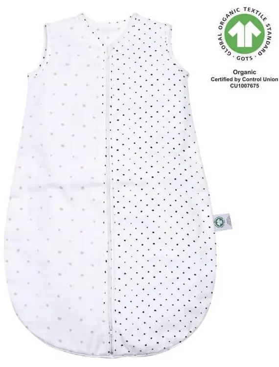 Vak na spanie mušelínový BIO Pink and Black Dots 6-18 m 0,5 tog