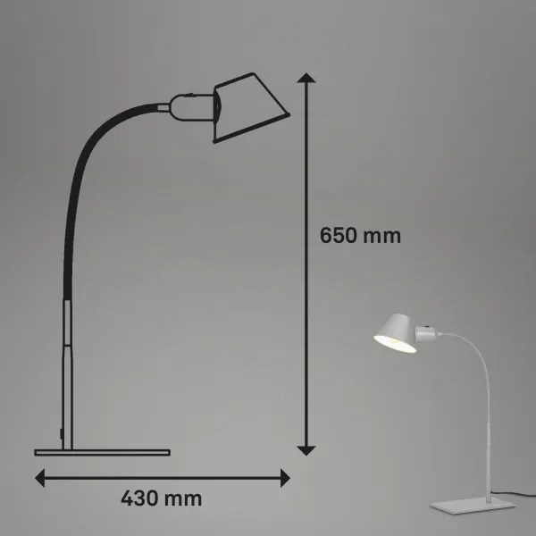 Brilo - Stolová lampa 1xE27/10W/230V matný chróm