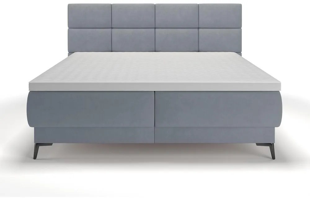 Manželská kontinentálna posteľ 140 cm Riviera 140 (s roštom a matracom) (s úl. priestorom) (grafit + čierna). Akcia -18%. Vlastná spoľahlivá doprava až k Vám domov. 1099648