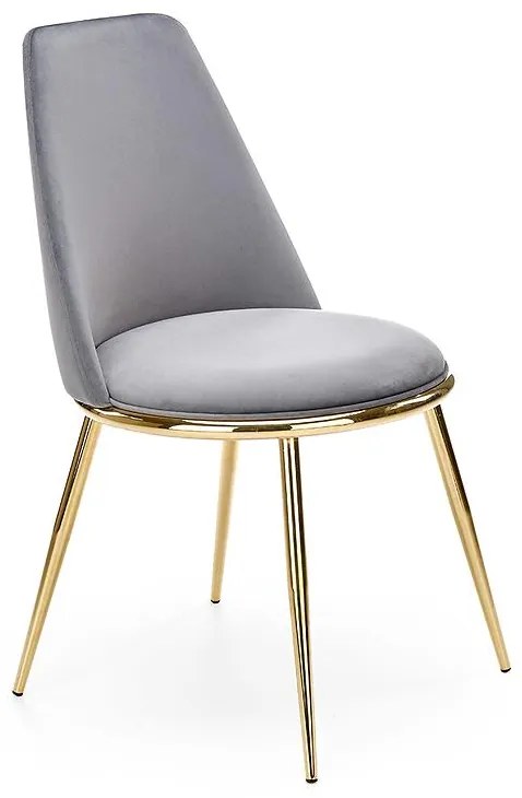 Stolička K460 Velvet/Chrome Šedá