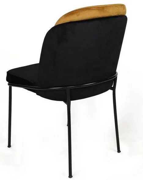 Sada jedálenských stoličiek Dore Mustard a Black,2 ks