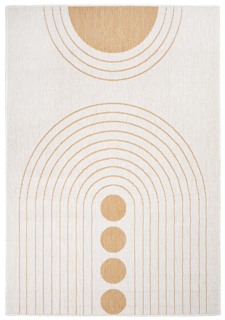 Dekorstudio Obojstranný koberec na terasu DuoRug 5739 - žltý Rozmer koberca: 200x290cm