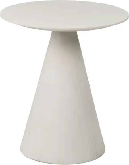 Odkladací stolík Florence 40 cm z masívu biely