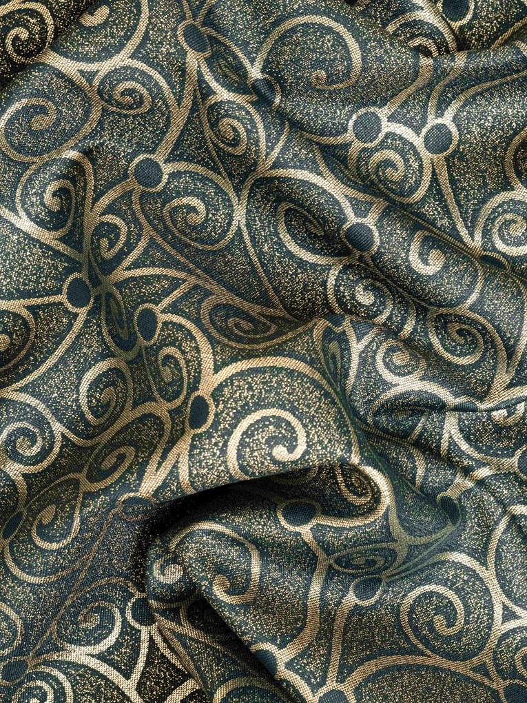 Lurexová Vianočná servítka Štedrovečerná zeleň - 40 × 40 cm