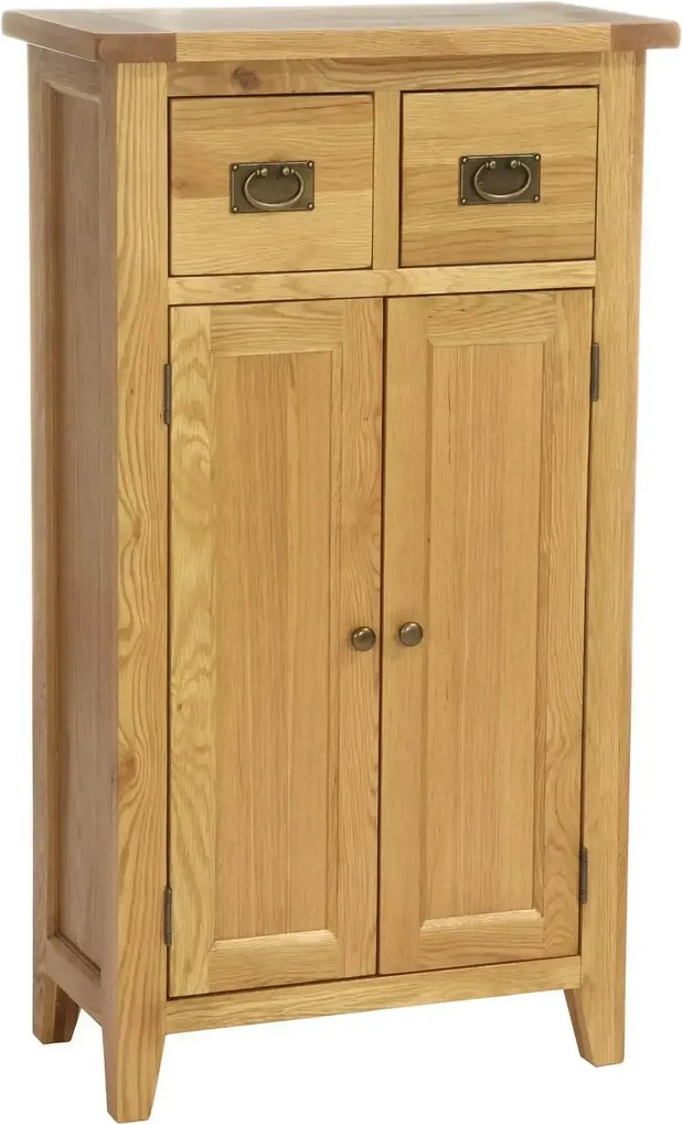 Úzky botník s dvierkami a zásuvkami, 73x40x128 cm