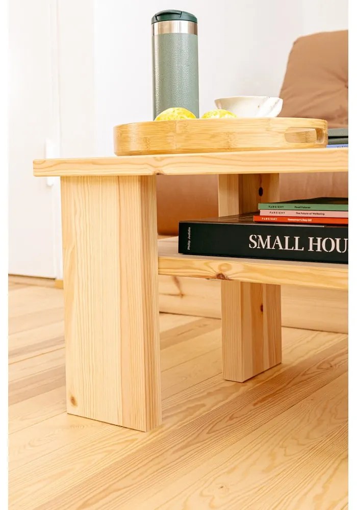 Hnedý konferenčný stolík z borovicového dreva 45x68 cm Japan – Karup Design