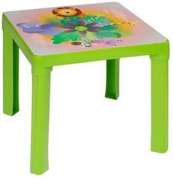 3toysm Inlea4Fun umelohmotný stolík pre deti s motívom - zelený