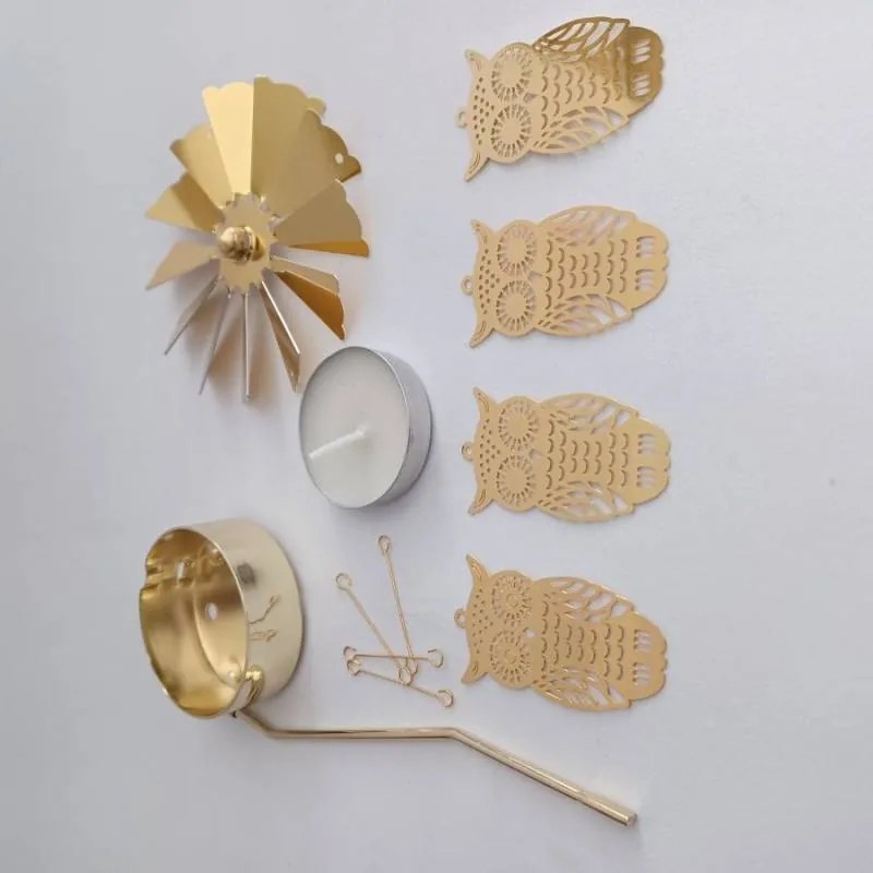 DECOLED Anjelské zvonenie, 8 x 13 cm, sovy, zlatá