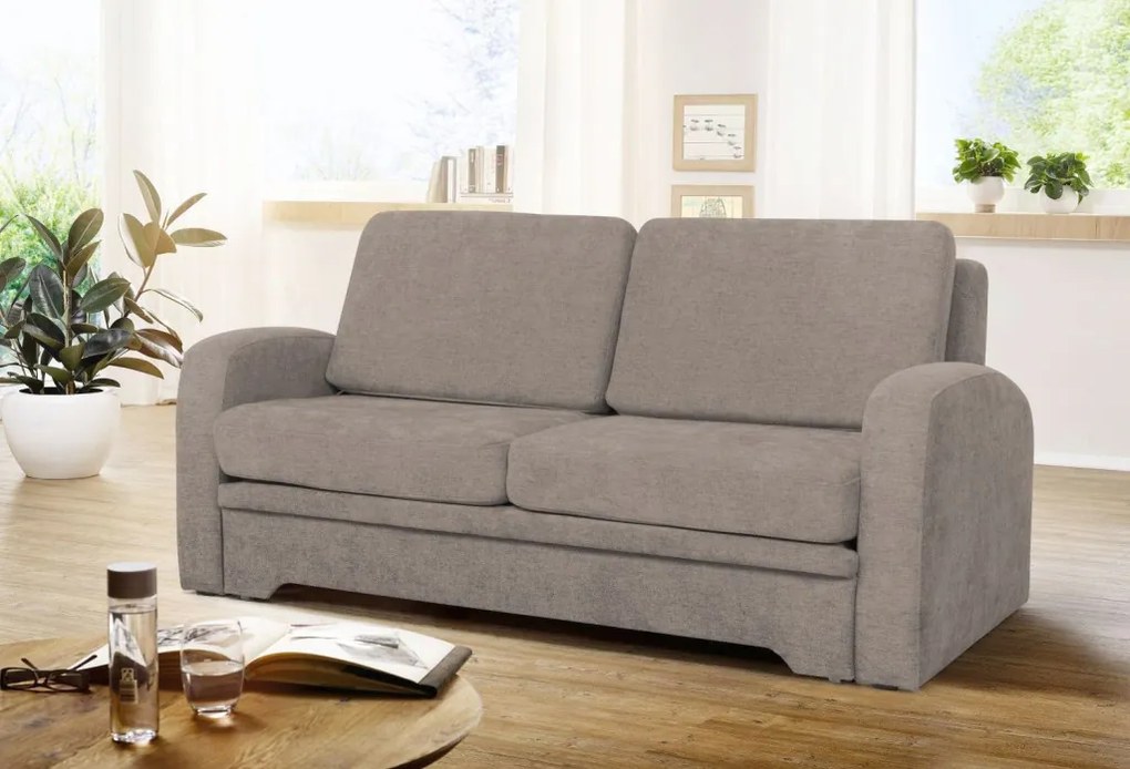 Pohovka s rozkladom Impuls, béžová taupe látka