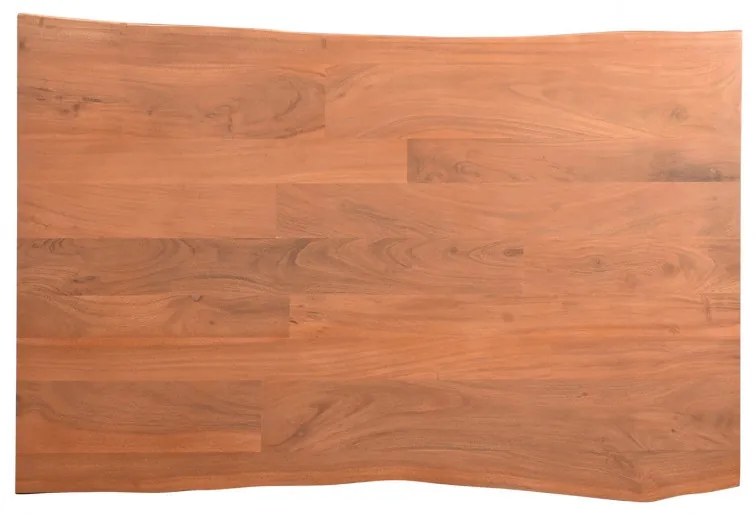 furniture-nabytek.cz - Jídelní stůl Willy z masivní akácie s černými kovovými nohami, lakovaný, přírodní – 120×80 cm