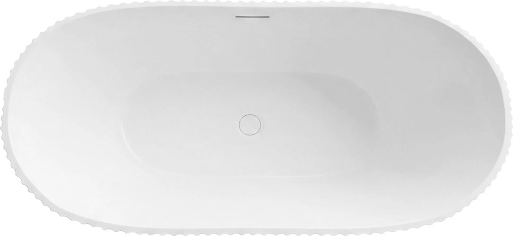 Rea Atena, voľne stojaca vaňa 1700x730x710 mm, biela, zlatý matný click-clack, KPL-W7127