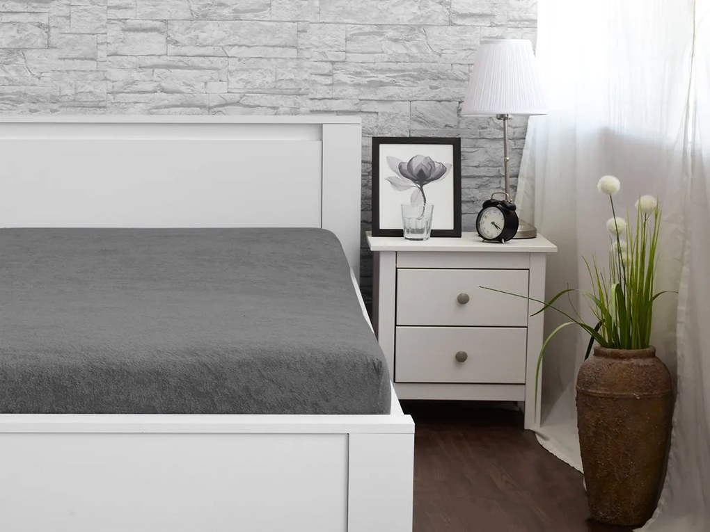 XPOSE® Froté plachta Exclusive - tmavo sivá 120x200 cm