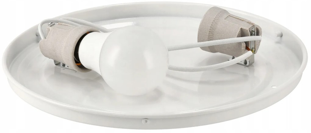 ECOLIGHT Okrúhle LED stropné svietidlo - 2xE27 - biele