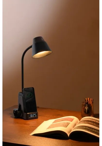 Immax 08999L - LED+CCT stmievateľná stolná lampa s bezdrôtovým nabíjaním QI IDEAL LED/8W/230V hnedá