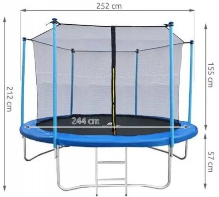 Záhradná trampolína Malatec 8FT/252 cm - T7982