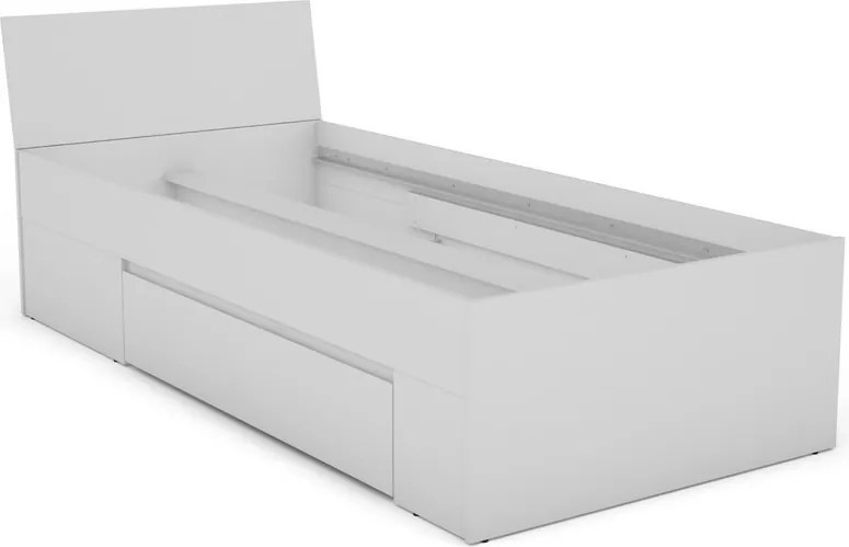 Posteľ so zásuvkami Carlos 90x200, biela