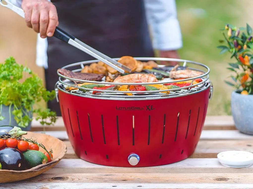 LotusGrill XL s taškou + 1 sada batérií + 1kg uhlia + 1 gél