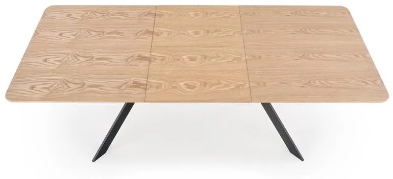 ROZKLADACÍ JEDÁLENSKÝ STÔL RODAN PRÍRODNÝ DUB + ČIERNY 160 - 220 cm