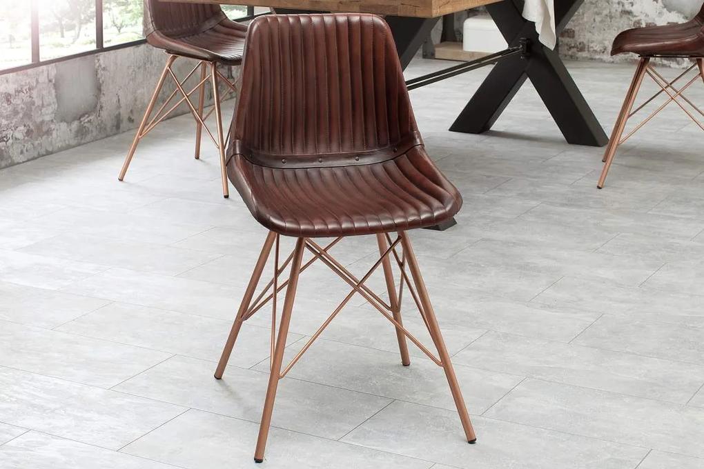 Dizajnová stolička Audrina hnedá