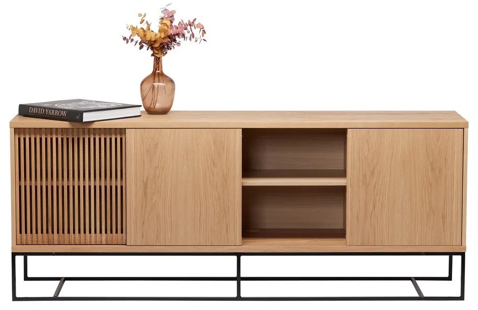 Nízka komoda v dekore duba v prírodnej farbe 188x75 cm Ende - Woodman