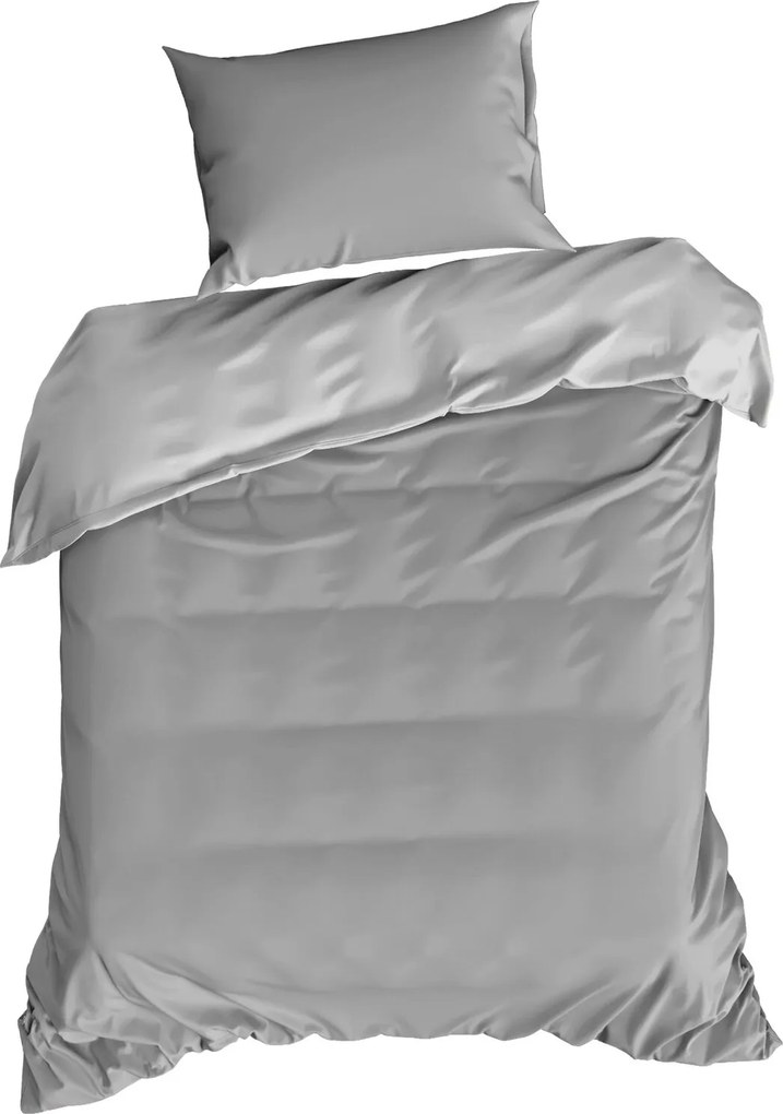 BAVLNENÉ OBLIEČKY HARMONY 160X200 CM, 2KS 70X80 CM STRIEBORNÉ