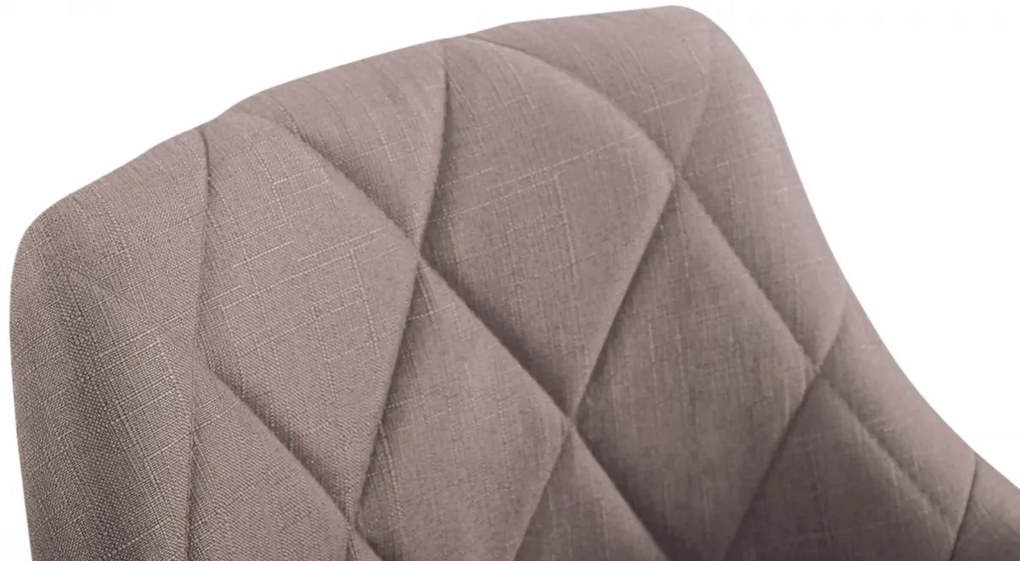 Design-Shop Pracovná stolička Lazio - látka - Sivo hnedá (Taupe)