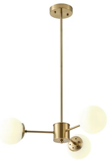 Luster na tyči 3xE27/40W/230V mosadz