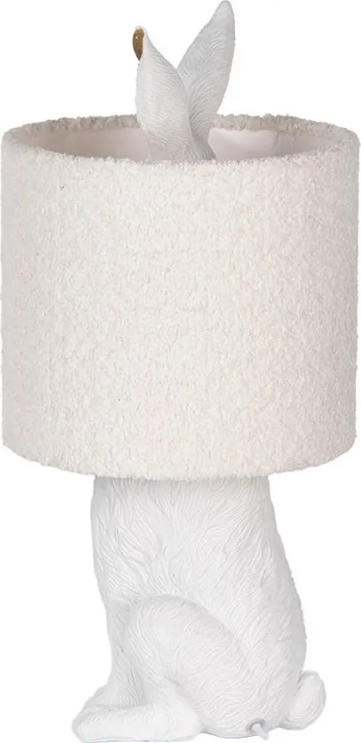 Biela antik stolná lampa v tvare králika Rabbi - Ø 20*43 cm E27/ma* 1*60W