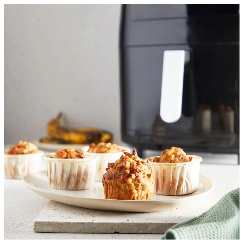 Čierna teplovzdušná fritéza EASY FRY&amp;GRILL STEAM+ FW201815 – Tefal