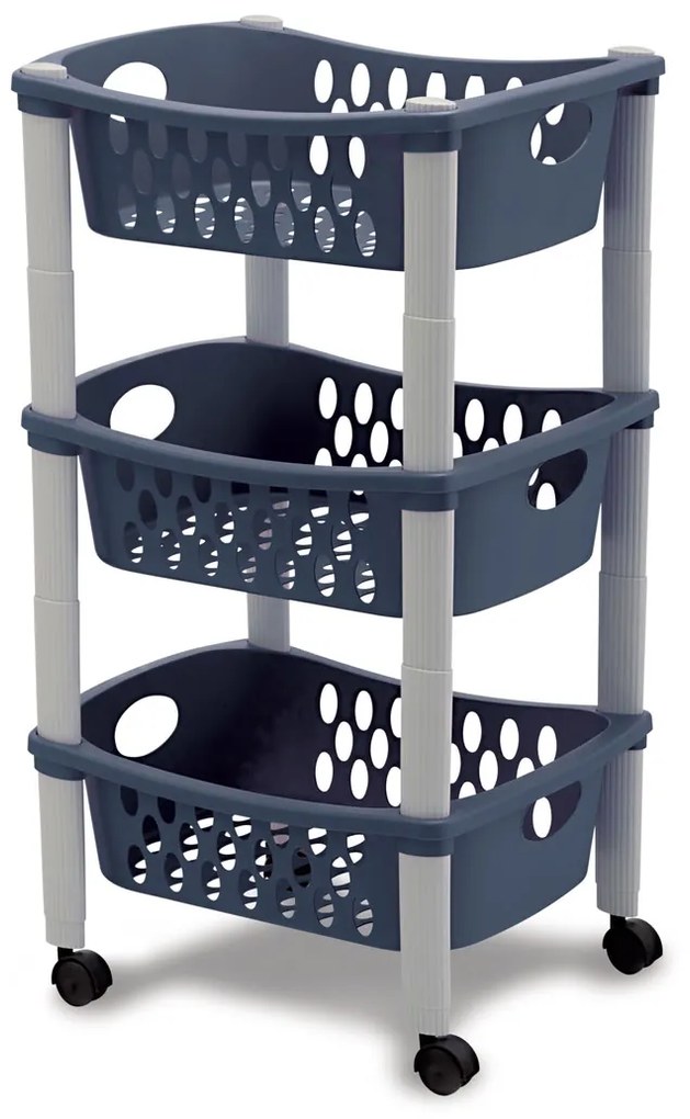 STEFANPLAST Kuchynský vozík Otello, modrý