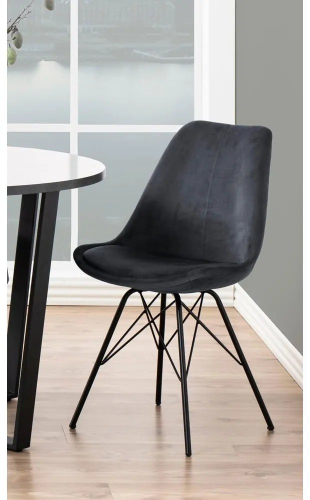 Čierna/sivá jedálenská stolička Eris – Actona