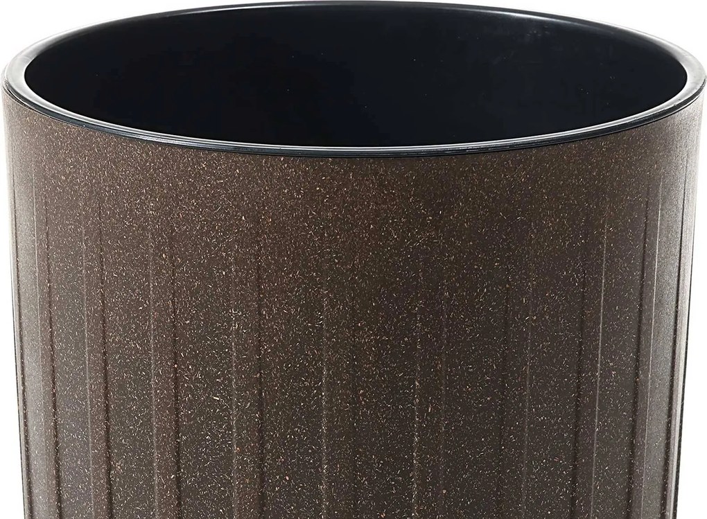 PLASTOVÝ KVETINÁČ STRIPPED ECO 51X30 CM TMAVOHNEDÁ