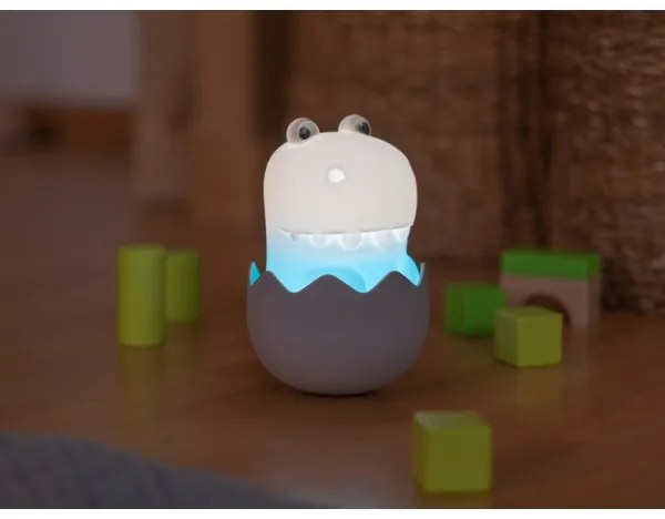 MegaLight - LED RGB Stmievateľná nabíjacia detská dotyková lampa DIGGY DINO LED/5V