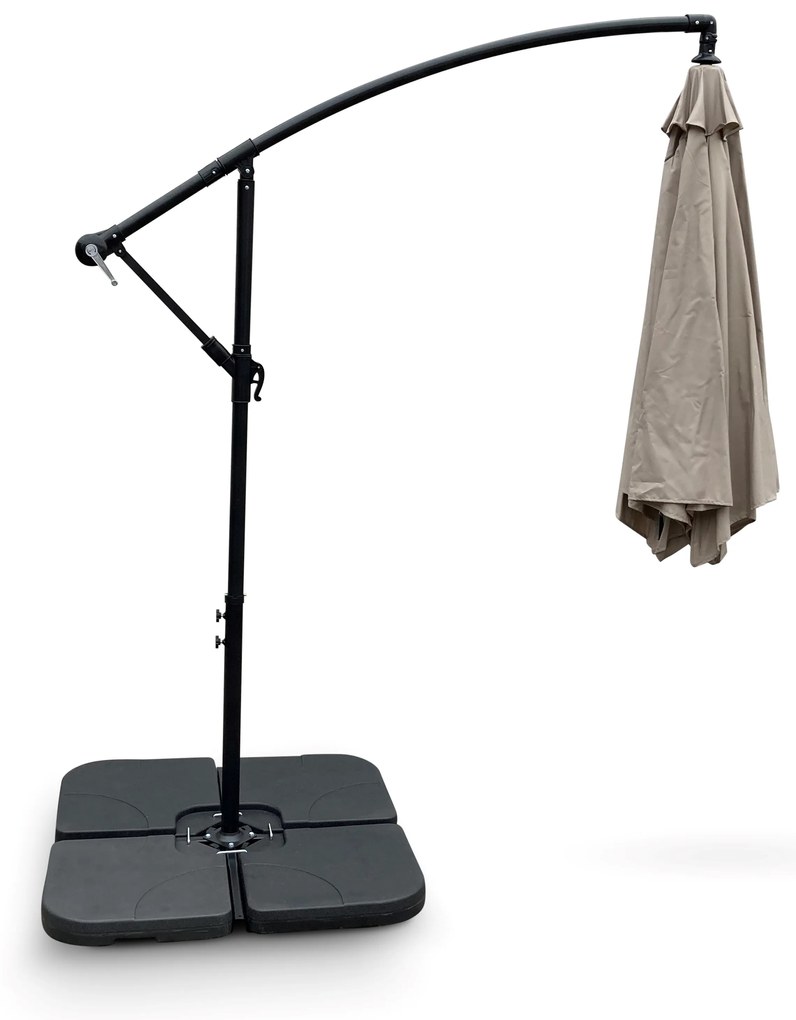 Záhradný slnečník Hook pr. 3m béžový + závažie