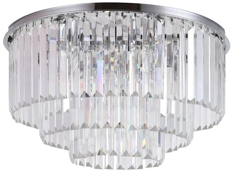Toolight - Krištáľové stropné svietidlo 7xE14 40W Glamour APP780-7C, chrómová, OSW-05032