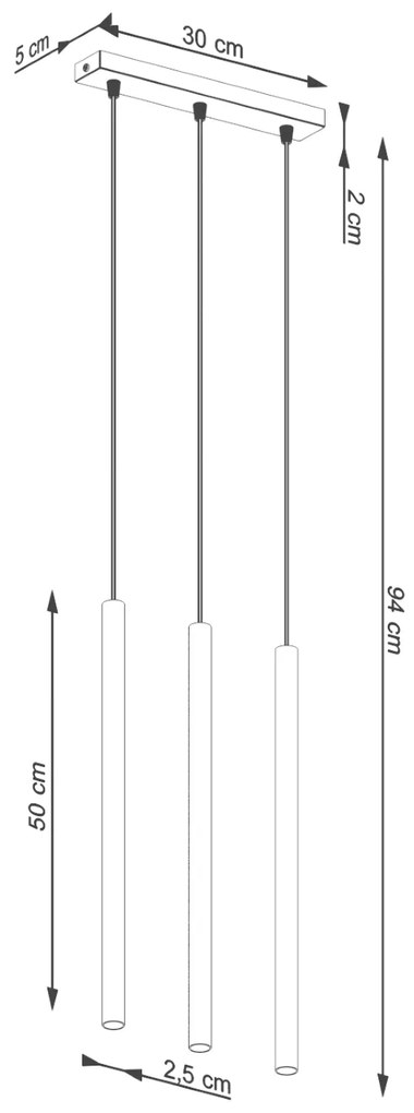 Závesné svietidlo Pastelo, 3x béžové kovové tienidlo