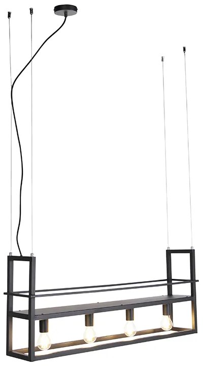 Inteligentné závesné svietidlo čierne vrátane WiFi A60 - Cage Rack