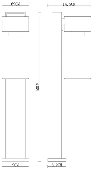 Globo 31976 - Vonkajšia lampa ETSI 1xE27/40W/230V 50 cm IP44